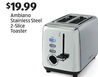 Aldi Ambiano stainless steel 2-slice toaster offer