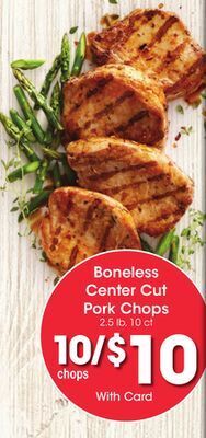 Kroger Boneless center cut pork chops offer