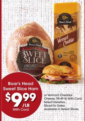 Kroger Boar's head sweet slice ham offer