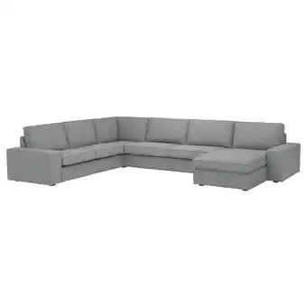 Ikea Kivik sectional 6-seat crn/chaise, tibbleby beige/gray offer