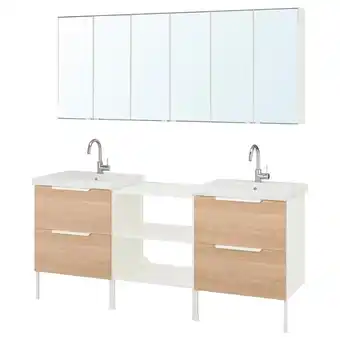 Ikea Enhet bathroom, white/oak effect, 24x18x24 offer