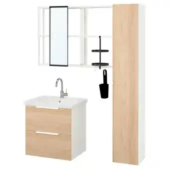 Ikea Enhet bathroom, white/oak effect, 24x18x24 offer