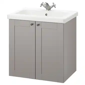 Ikea Enhet / tvällen sink cabinet with 2 doors, gray frame/gray runskär faucet, 25 1/2x19 1/8x26 offer