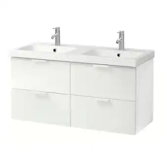 Ikea Godmorgon / odensvik sink cabinet with 4 drawers, white/dalskär faucet, 48 3/8x19 1/4x25 1/4 offer