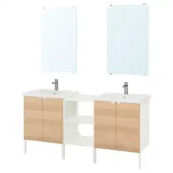 Ikea Enhet bathroom, white/oak, 24x18x24 offer