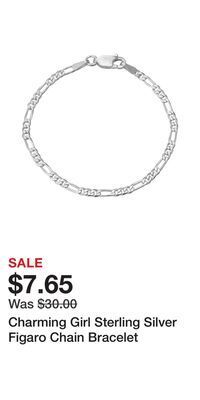 Kohl's Charming girl sterling silver figaro chain bracelet offer