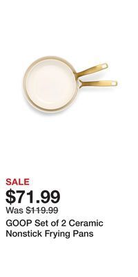 Nordstrom Goop set of 2 ceramic nonstick frying pans offer