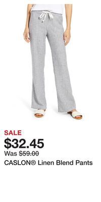 Nordstrom Caslon® linen blend pants offer