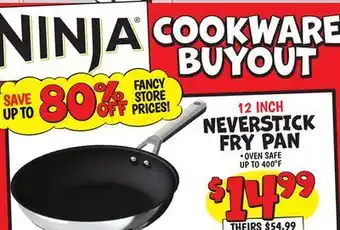 Ollie's Ninja cookware buyout neverstick fry pan offer