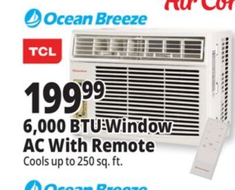 Ocean State Job Lot Ocean breeze 6,000 btu window air conditioner offer