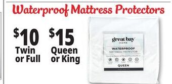 Ocean State Job Lot Waterproof mattress protectors offer