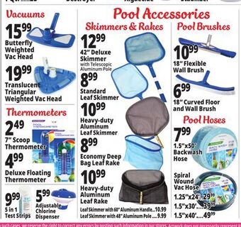 Ocean State Job Lot Pool cleaning tools offer