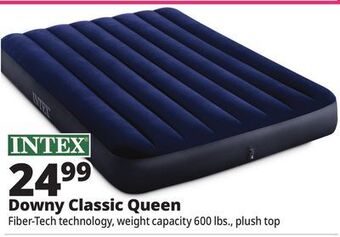 Ocean State Job Lot Intex queen dura-beam classic downy air mattress offer