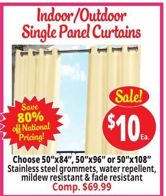 Ocean State Job Lot Outdoor curtains offer