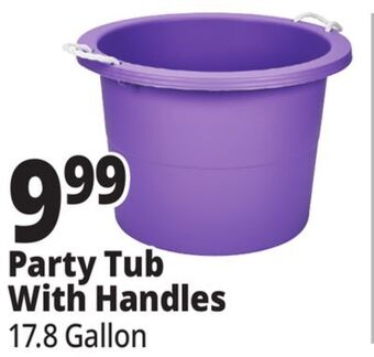 Ocean State Job Lot Gracious living party tub with rope handles, 17.8 gal offer