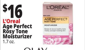 Ocean State Job Lot L'oreal paris age perfect rosy tone moisturizer, 1.7 oz offer