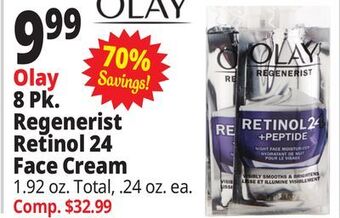 Ocean State Job Lot Olay 8 pk. regenerist retinol 24 face cream offer