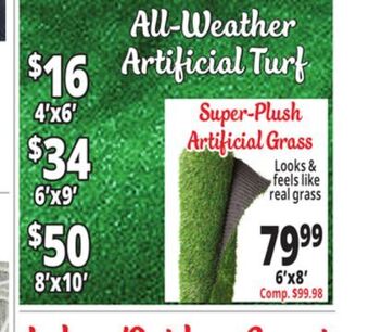 Ocean State Job Lot All-weather artificial turf offer