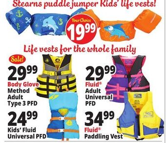 Ocean State Job Lot Stearns puddle jumper kids' life vests! offer