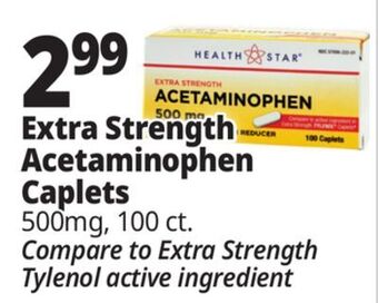 Ocean State Job Lot Health star 500 mg acetaminophen pain reliever, 100 caplets offer