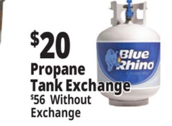 Ocean State Job Lot Blue rhino propane tank no-exchange offer