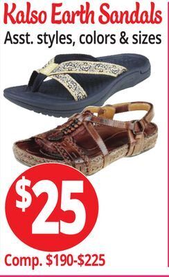 Ocean State Job Lot Kalso earth sandals offer