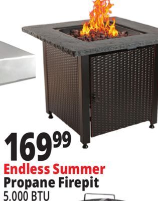 Ocean State Job Lot Endless summer square lp gas outdoor fire pit with cover offer