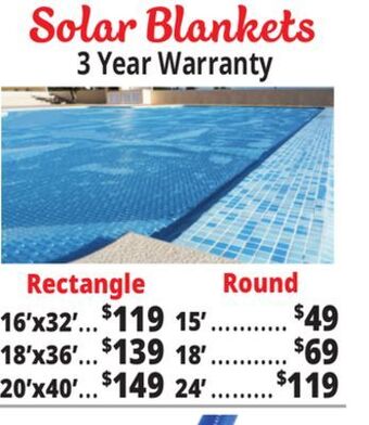 Ocean State Job Lot Solar pool blanket offer
