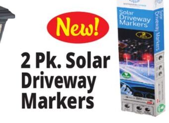 Ocean State Job Lot 2 pk. solar driveway markers offer