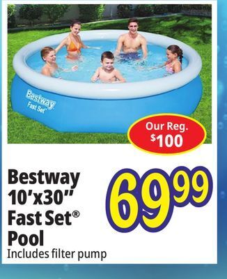 Ocean State Job Lot Bestway 10' x 30 fast set above ground pool offer