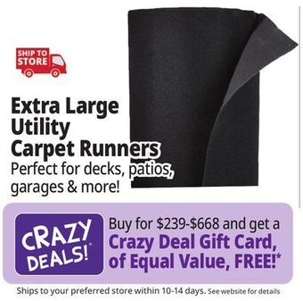 Ocean State Job Lot Utility carpet offer