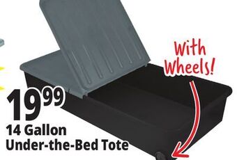 Ocean State Job Lot Under the bed tote, 14 gal offer