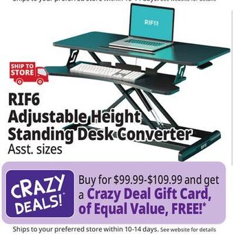 Ocean State Job Lot Rif6 adjustable height standing desk converter offer