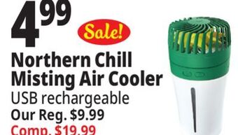 Ocean State Job Lot Northern chill rechargeable portable misting fan offer