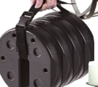 Ocean State Job Lot Us weight canopy weight plates with strap, 4-count offer