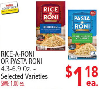 Ingles Markets RICE-A-RONI OR PASTA RONI 4.3-6.9 Oz. - Selected Varieties offer
