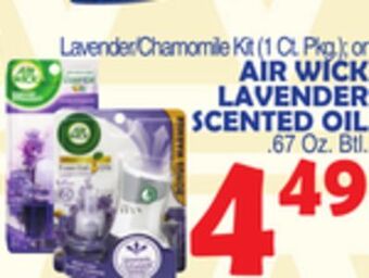 Bravo Supermarkets Air wick lavender scented oil. 67 oz. btl. offer