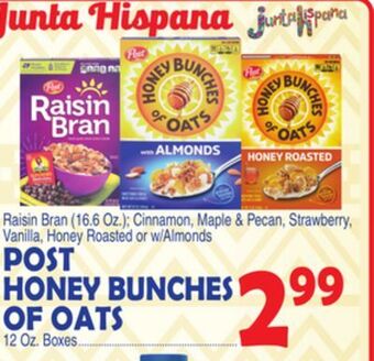 Bravo Supermarkets Post honey bunches of oats offer