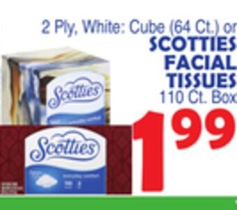 Bravo Supermarkets Scotties facial tissues 110 ct. box offer
