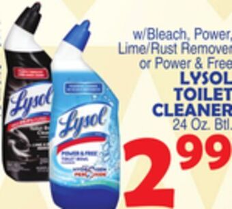 Bravo Supermarkets Lysol toilet cleaner offer