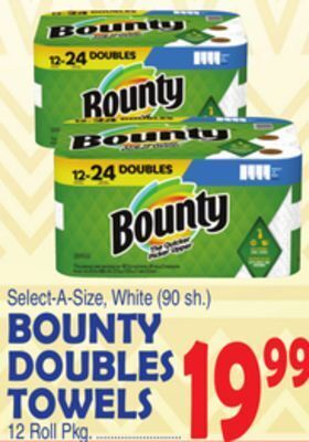 Bravo Supermarkets Bounty doubles towels offer