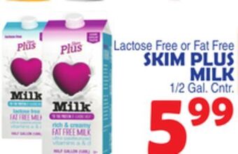 Bravo Supermarkets Skim plus milk offer