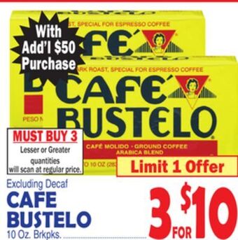 Bravo Supermarkets Cafe bustelo offer