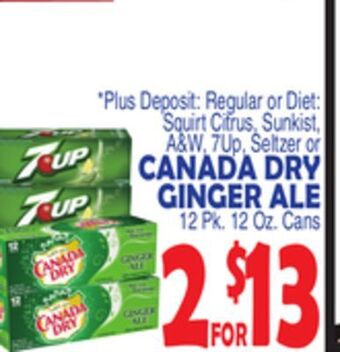 Bravo Supermarkets Canada dry ginger ale offer