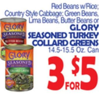 Bravo Supermarkets Glory seasoned turkey collard greens offer