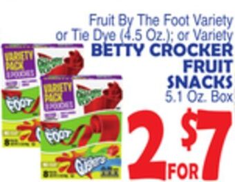 Bravo Supermarkets Betty crocker fruit snacks 5.1 oz. box offer