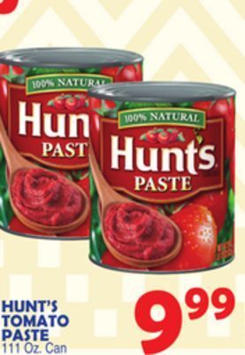 Bravo Supermarkets Hunt's tomato paste offer