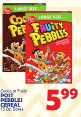 Bravo Supermarkets Post pebbles cereal offer