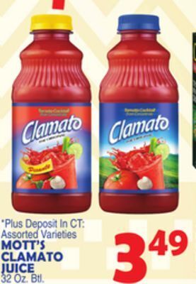 Bravo Supermarkets Mott's clamato juice offer