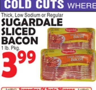 Bravo Supermarkets Sugardale sliced bacon offer